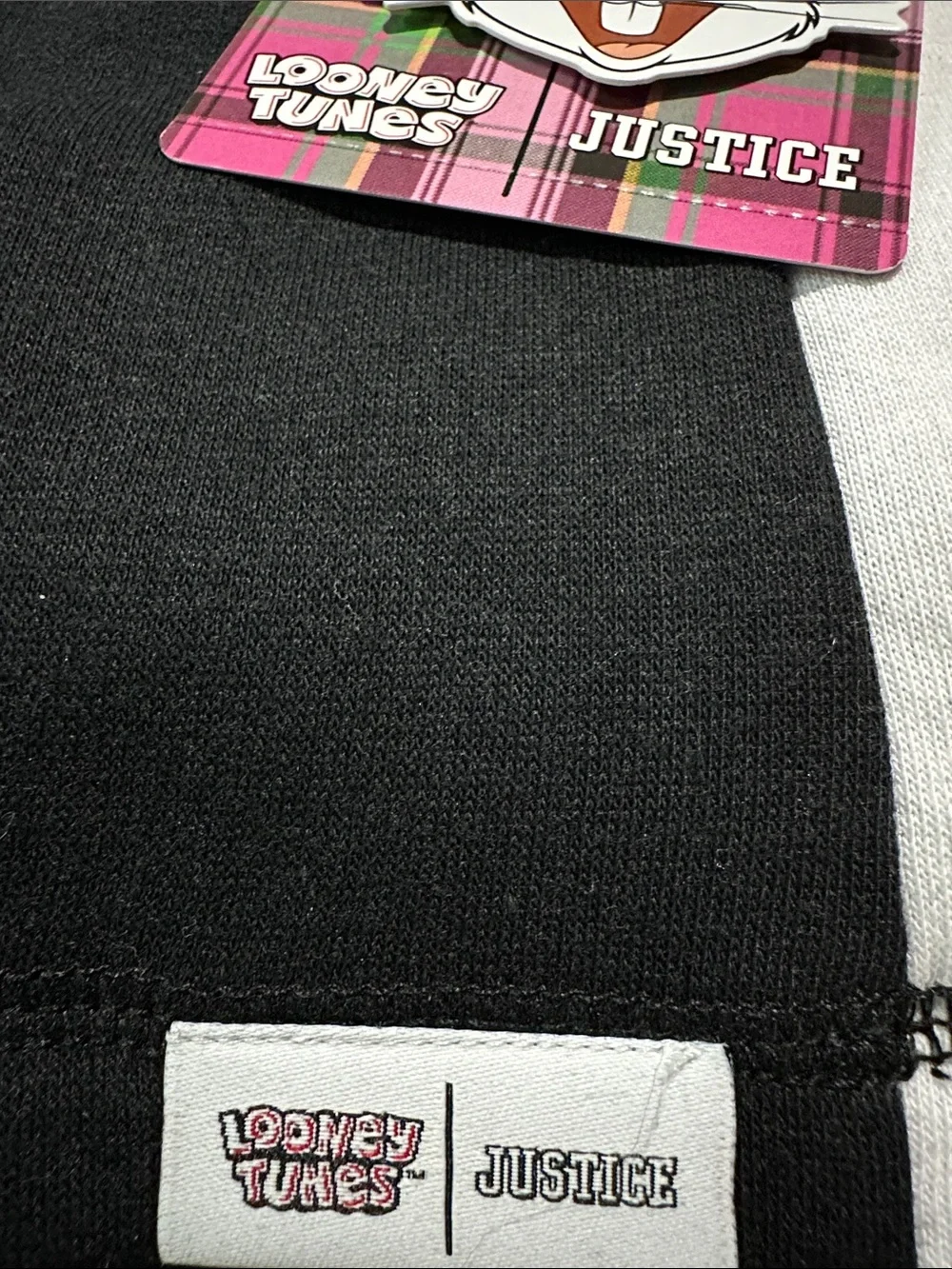 Justice Black Shorts with White Side Panels
